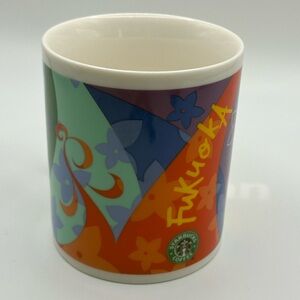 Colourful 2000 Starbucks Japan Fukuoka City Old Logo Coffee Mug 14oz  Vintage